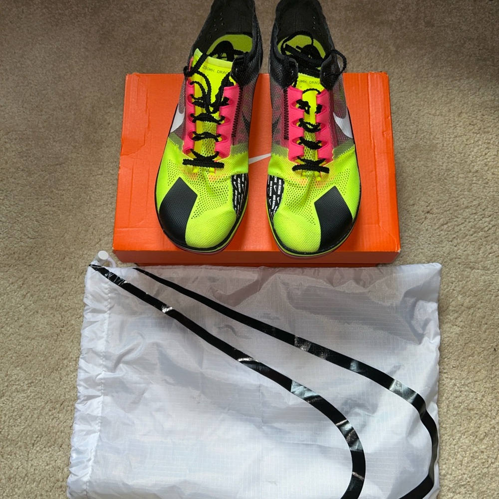 Nike ZoomX Dragonfly XC Shoes in Volt and Hyper Pink